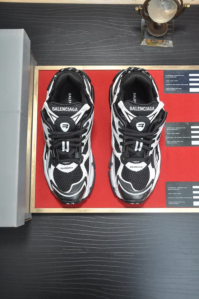 Balenciaga Track Trainer Black and White Chunky Sneakers 3