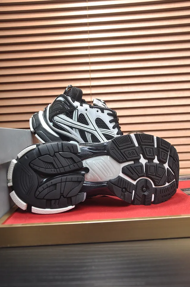 Balenciaga Track Trainer Black and White Chunky Sneakers 7