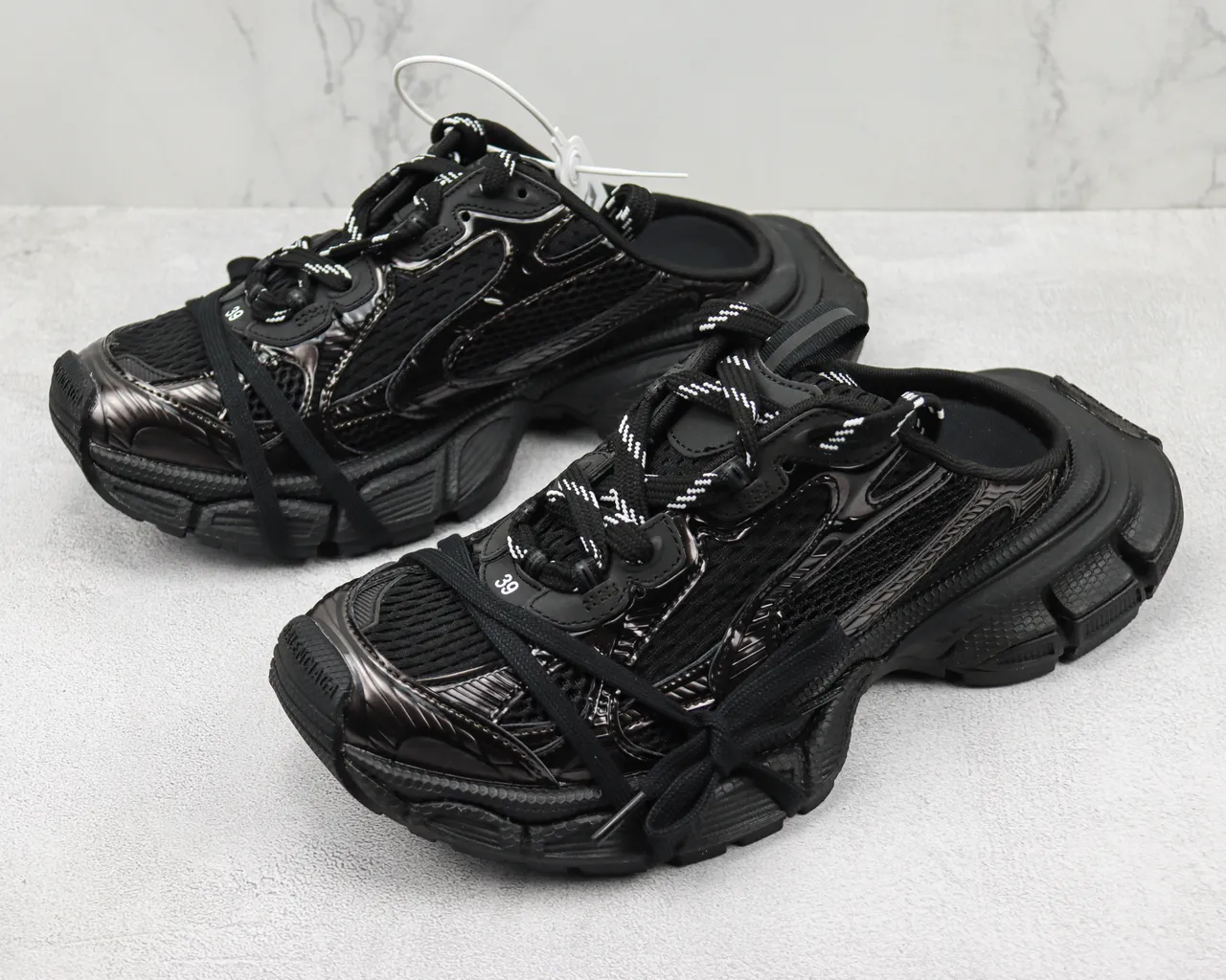 Balenciaga Track Trainer أحذية رياضية سوداء سميكة 4