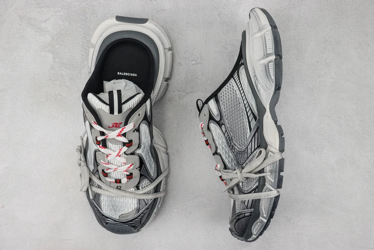 Balenciaga Track Trainer أحذية رياضية رمادية سوداء سميكة 3