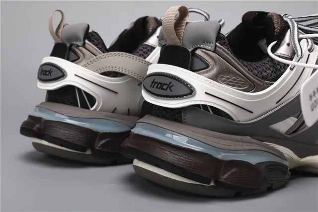 Balenciaga Track Trainer Tênis Chunky Cinza Branco Preto 2