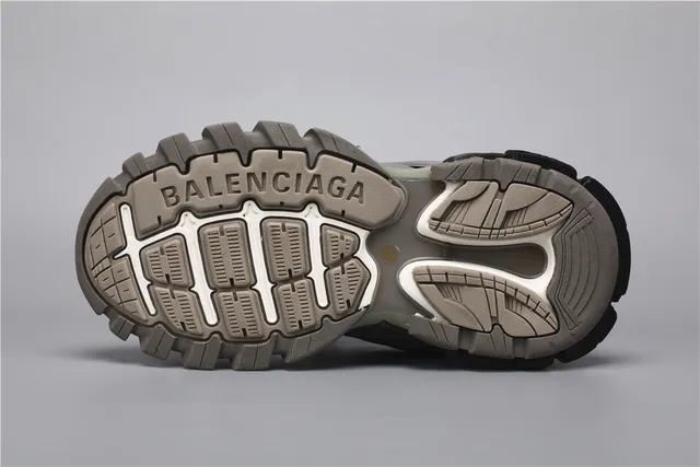 Balenciaga Track Trainer Tênis Chunky Cinza Branco Preto 6