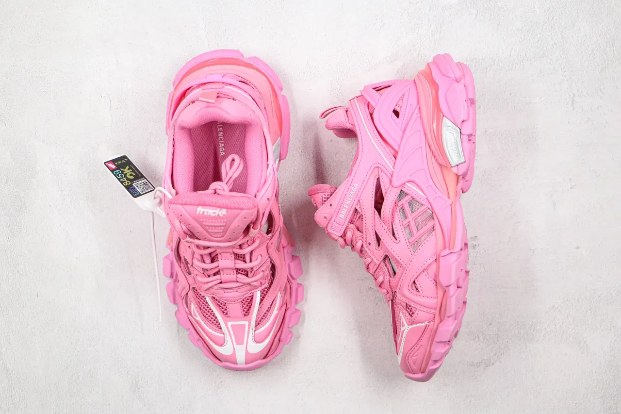 Balenciaga Track Trainer Tênis Chunky Rosa 7