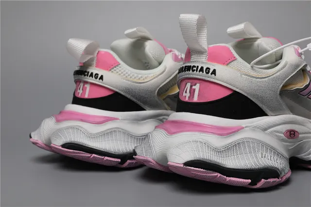 Balenciaga Track Trainer tênis chunky rosa e branco 2