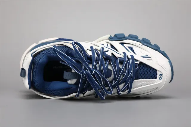 Balenciaga Track Trainer أبيض أزرق بحري أسلوب الحياة حذاء رياضي 7