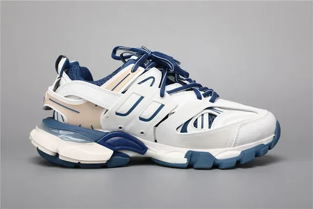 Balenciaga Track Trainer أبيض أزرق بحري أسلوب الحياة حذاء رياضي 8