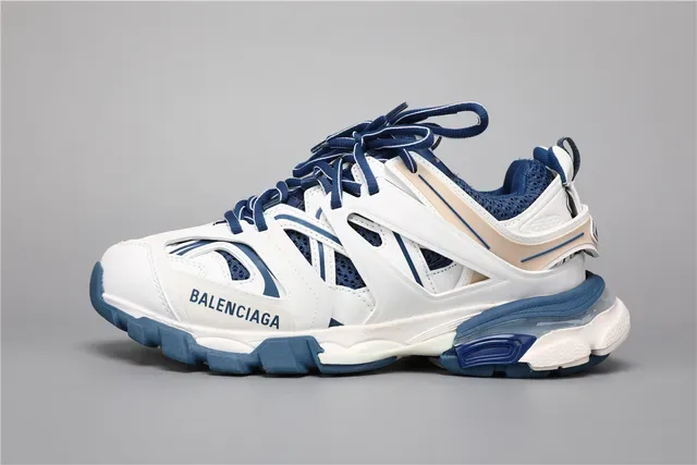 Balenciaga Track Trainer أبيض أزرق بحري أسلوب الحياة حذاء رياضي 9