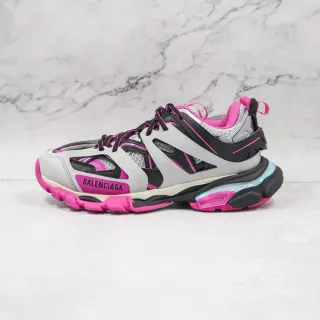 Balenciaga Track Trainer أبيض وردي أسود حذاء chunky