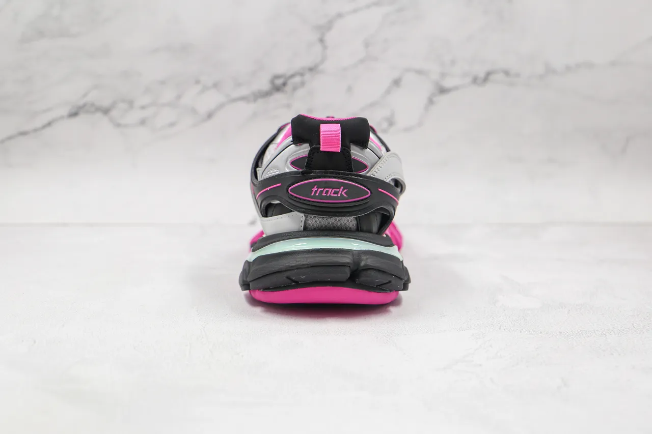Balenciaga Track Trainer Blanc Rose Noir Chaussures chunky 2