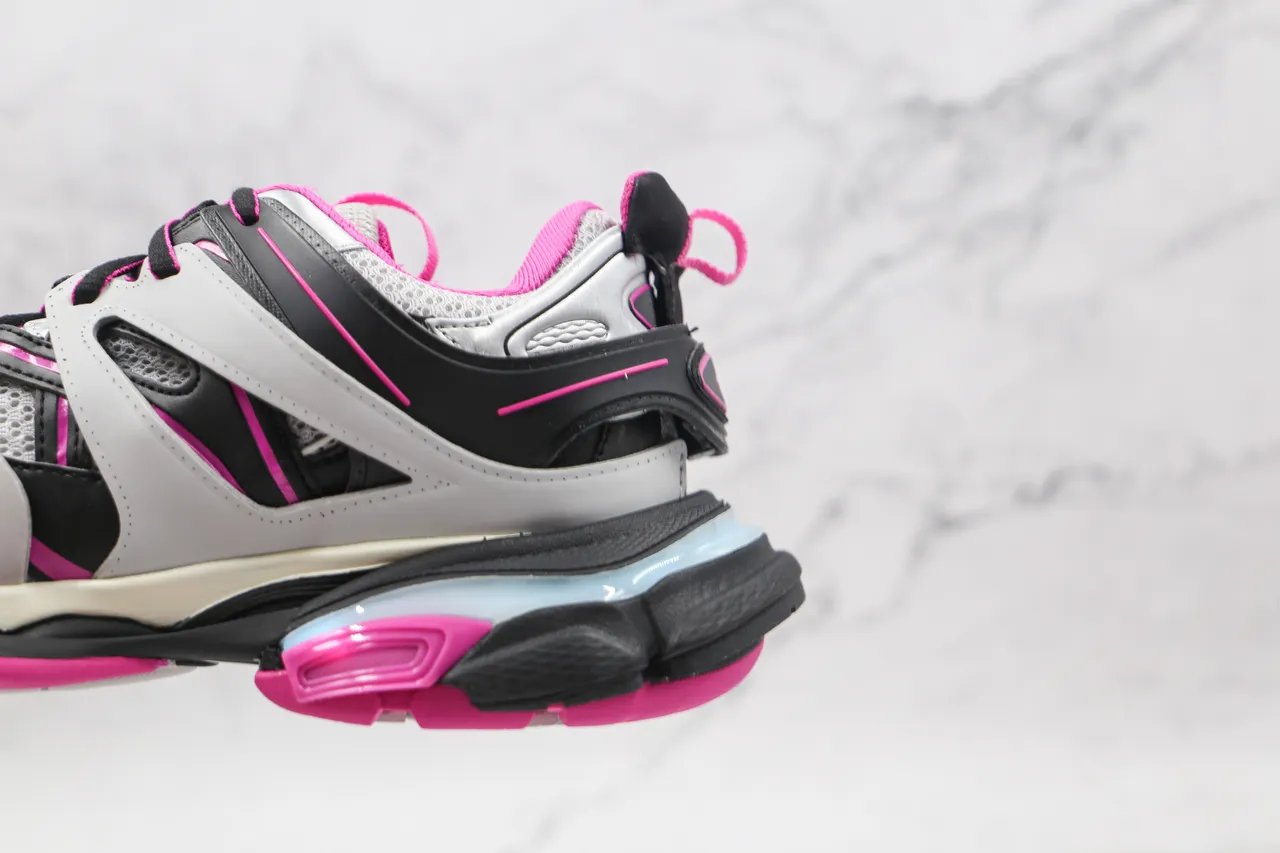 Balenciaga Track Trainer Blanc Rose Noir Chaussures chunky 4