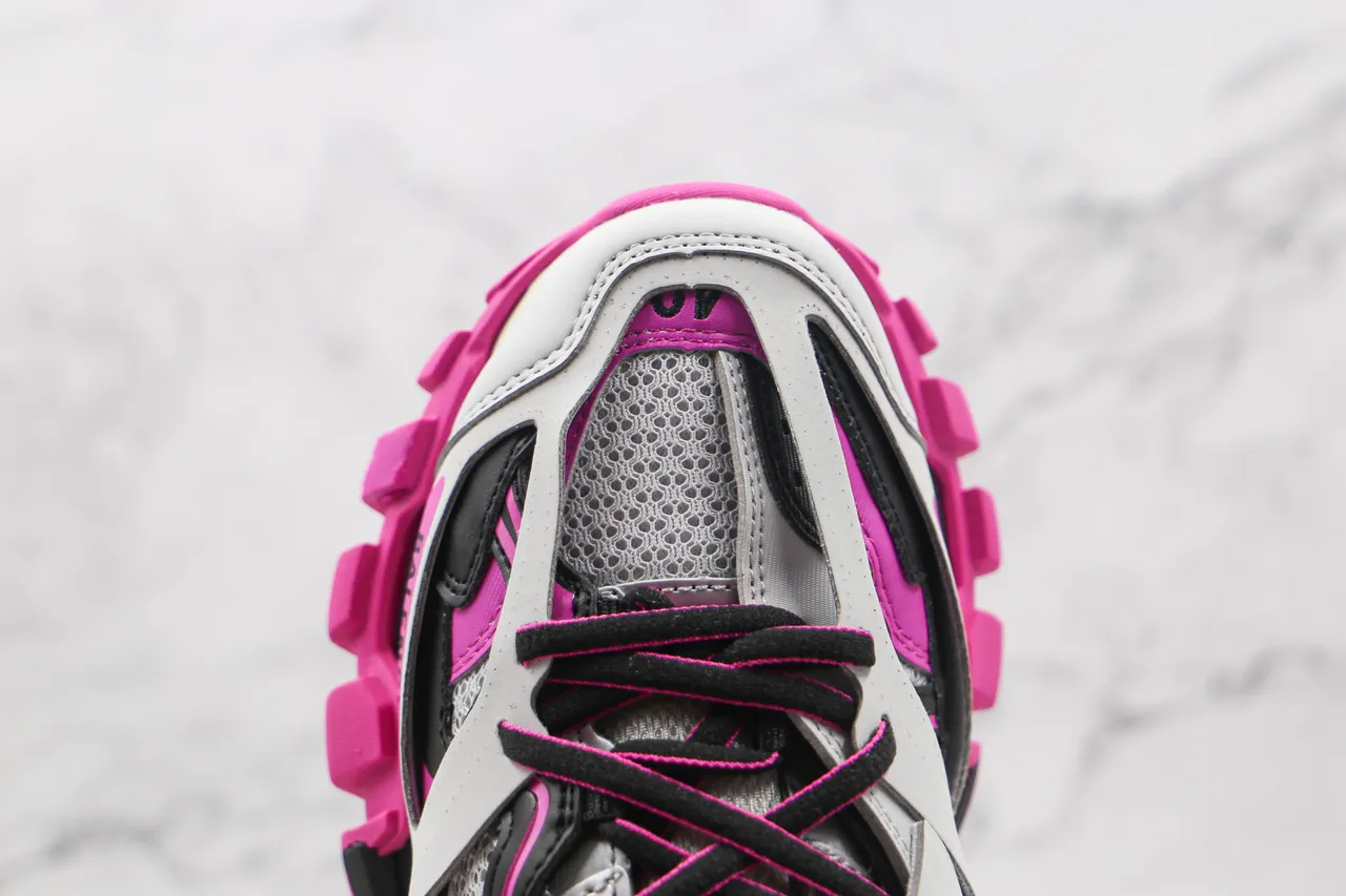 Balenciaga Track Trainer Blanc Rose Noir Chaussures chunky 5