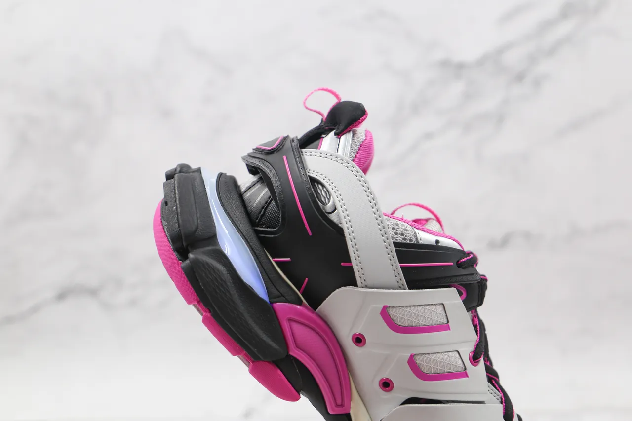 Balenciaga Track Trainer Blanc Rose Noir Chaussures chunky 6