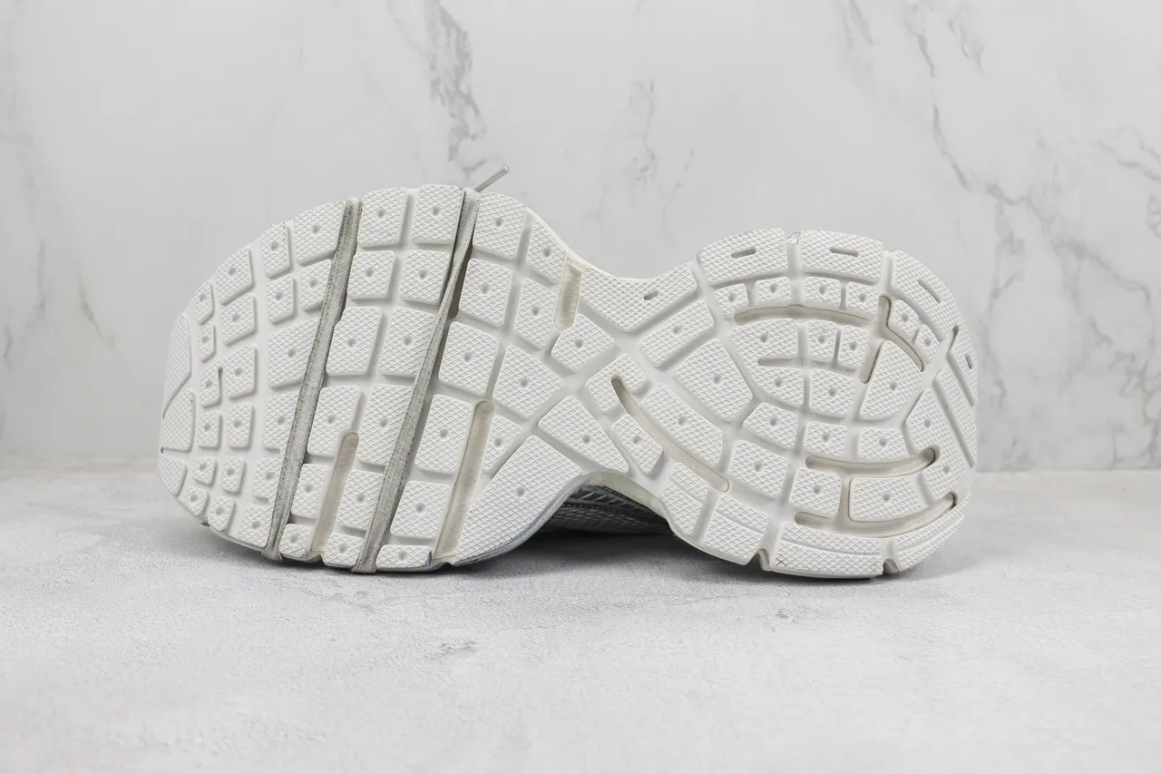 Balenciaga Track Trainer White Silver Metallic Chunky Sneakers 8