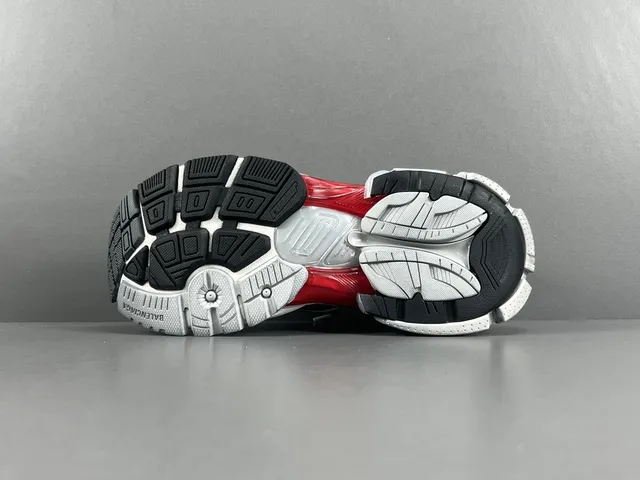 Balenciaga Track Trainer White Silver Red Chunky Sneakers 13
