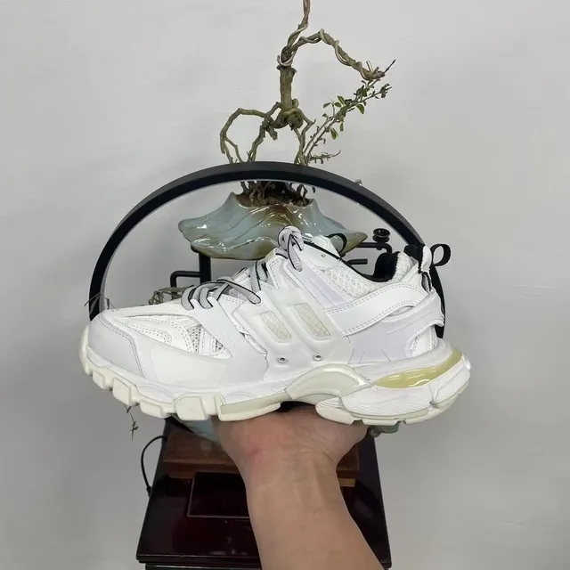 Balenciaga Track White Gray Sole Multi-Layered Cage Upper Chunky Sneakers 4