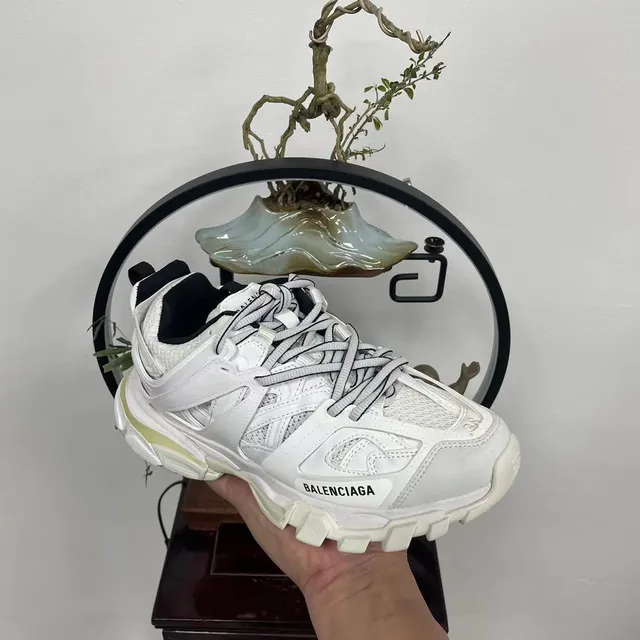 Balenciaga Track White Gray Sole Multi-Layered Cage Upper Chunky Sneakers 7