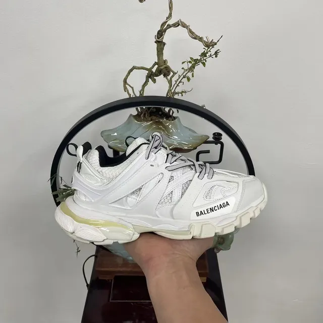 Balenciaga Track White Gray Sole Multi-Layered Cage Upper Chunky Sneakers 8