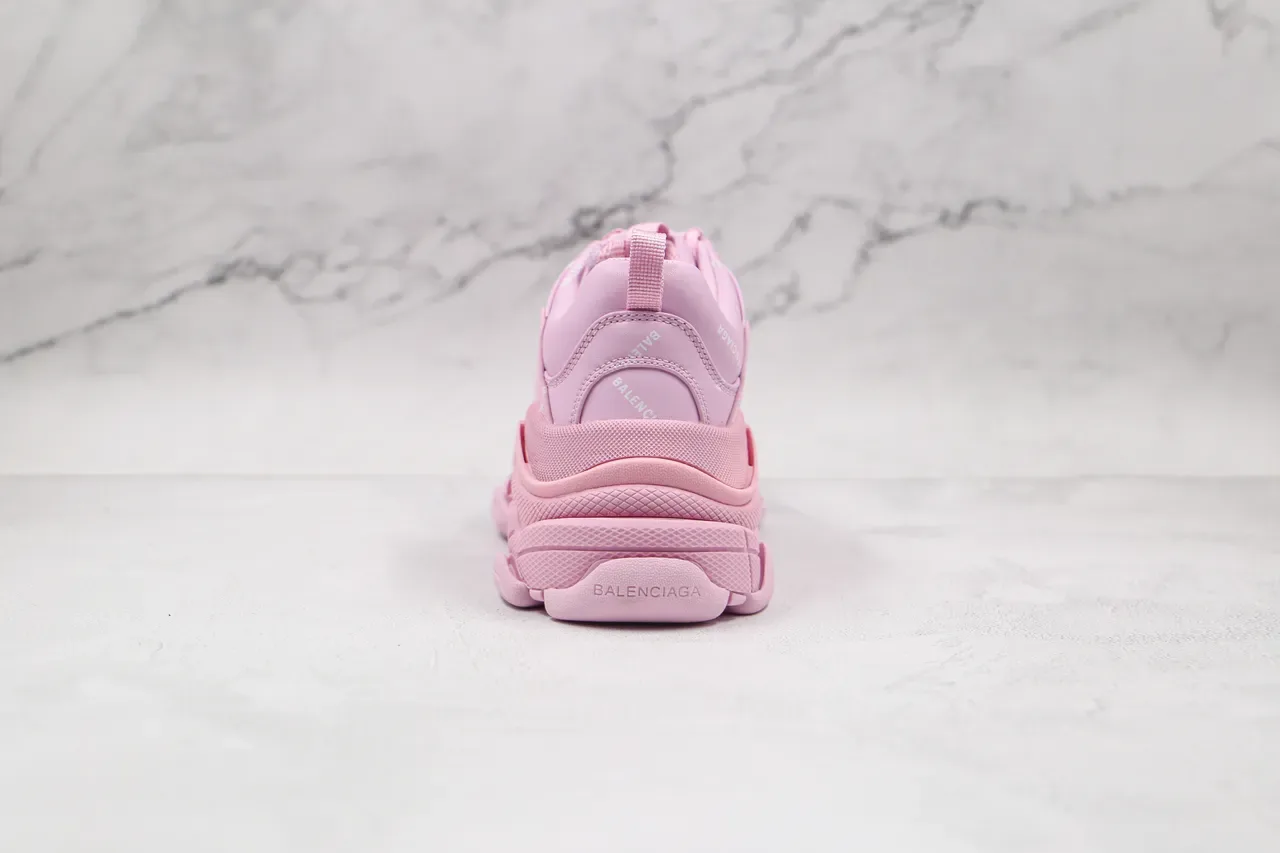 Balenciaga Triple S Chunky Sneakers Rose Monochromatique 2