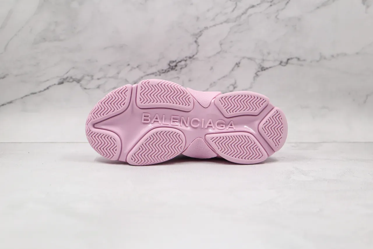 Balenciaga Triple S Chunky Sneakers Rose Monochromatique 4