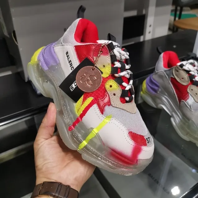 Balenciaga Triple S حذاء رياضي سميك متعدد الألوان 4