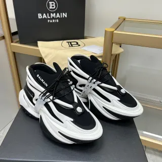 Balmain B-Bold Black and White Chunky Sneakers