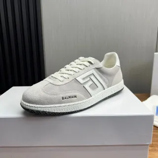 Balmain B-Court Light Gray Suede Lifestyle Sneakers