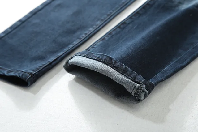 Balmain B-Moto Jean bleu noir à panneaux distressed detailing 10