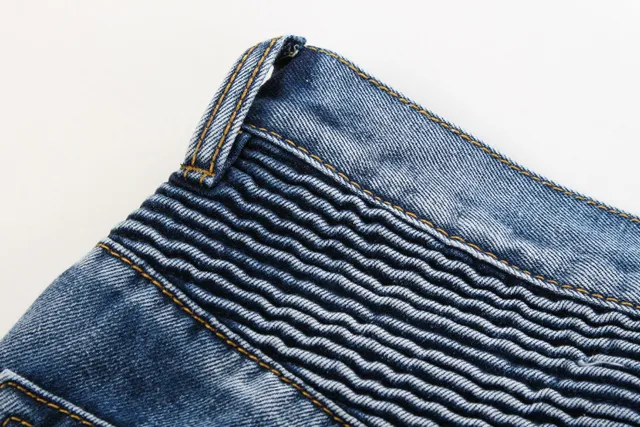 Balmain Moto-Style Zippered Pocket Denim Shorts 2