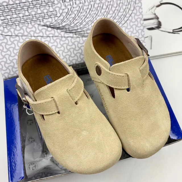 Birkenstock Arizona Daim Beige Noir Partie supérieure Bretelle à boucle unique Chaussures casual 6