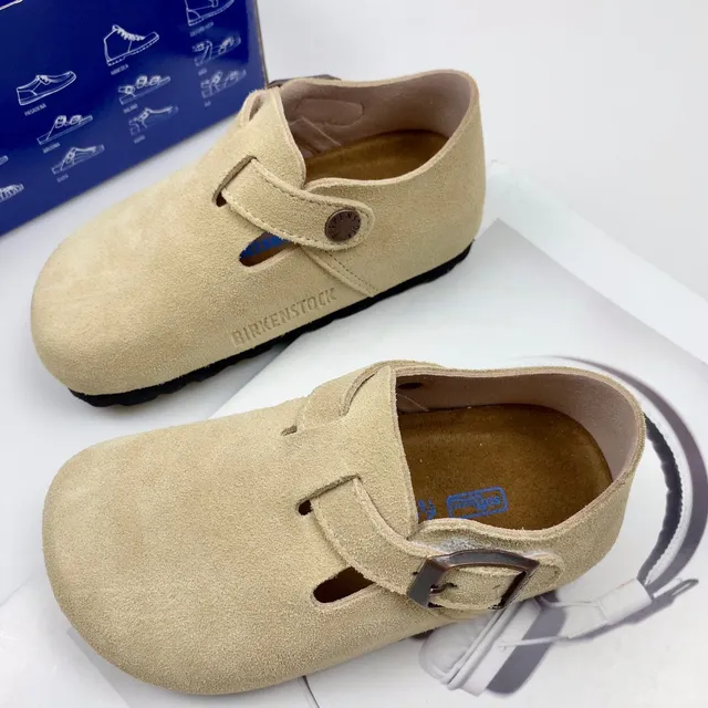 Birkenstock Arizona Daim Beige Noir Partie supérieure Bretelle à boucle unique Chaussures casual 7