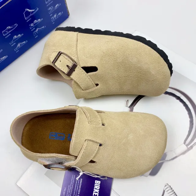 Birkenstock Arizona Daim Beige Noir Partie supérieure Bretelle à boucle unique Chaussures casual 8