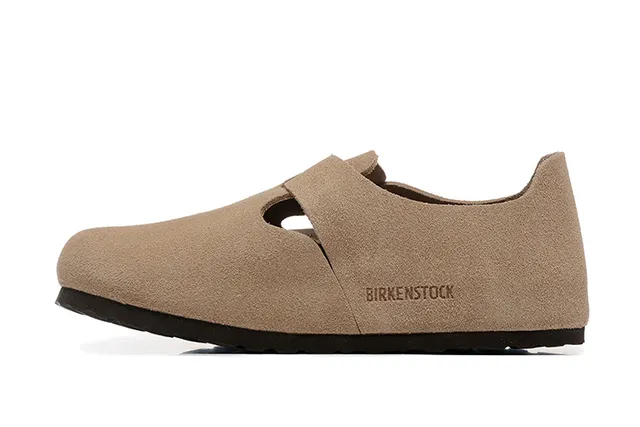 Birkenstock Arizona Bege Marrom Camurça Superior Tira com fivela única Sapatos casuais 5