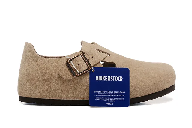 Birkenstock Arizona Bege Marrom Camurça Superior Tira com fivela única Sapatos casuais 6