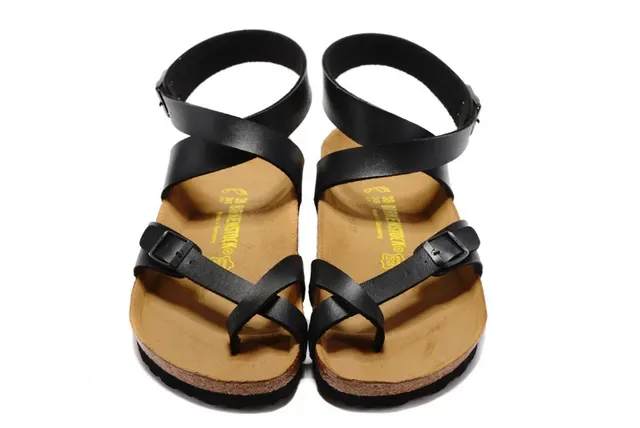 Birkenstock Arizona Sandales Gladiator en Cuir Noir 2