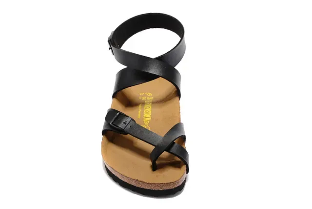 Birkenstock Arizona Sandales Gladiator en Cuir Noir 4