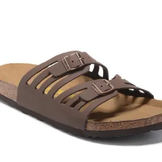 Birkenstock Arizona বাদামি টু-স্ট্র্যাপ ক্যাজুয়াল স্যান্ডেল