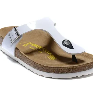 Birkenstock অ্যারিজোনা গ্লসি হোয়াইট ক্যাজুয়াল স্যান্ডেল