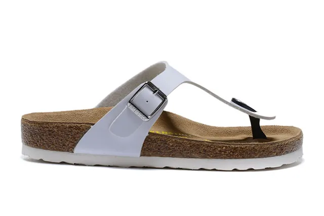 Birkenstock أريزونا صنادل كاجوال أبيض لامع 2