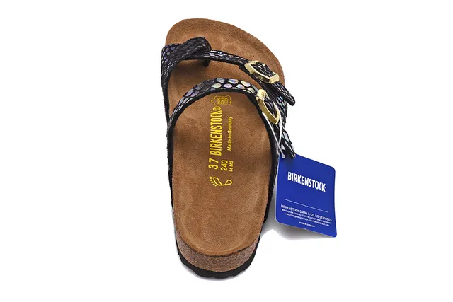 Birkenstock Arizona Sandales Casuales à Impression d'Ecailles Iridescentes 5
