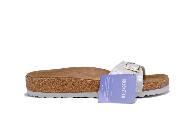 Birkenstock Arizona Sandales Casual Irisé Blanc 2