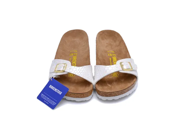 Birkenstock Arizona Sandales Casual Irisé Blanc 3