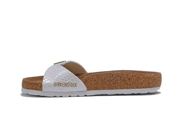 Birkenstock Arizona Sandales Casual Irisé Blanc 4