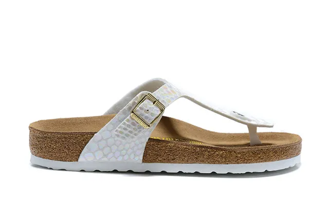 Birkenstock Arizona Sandália Casual Branca Iridescente Holográfica 2