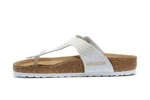 Birkenstock Arizona Sandália Casual Branca Iridescente Holográfica 4