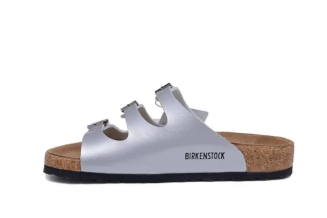 Birkenstock Arizona Metallic Silver Casual Sandals 4