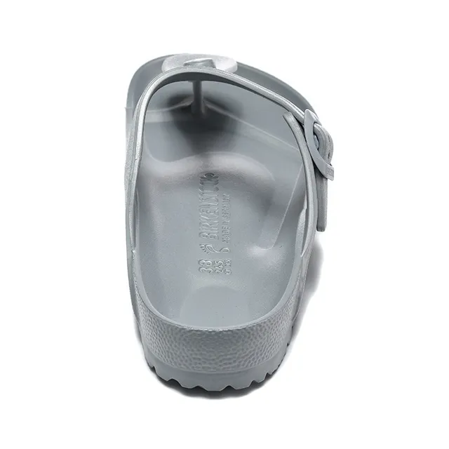 Birkenstock Arizona Sandálias casuais metálicas prateadas cinza 4