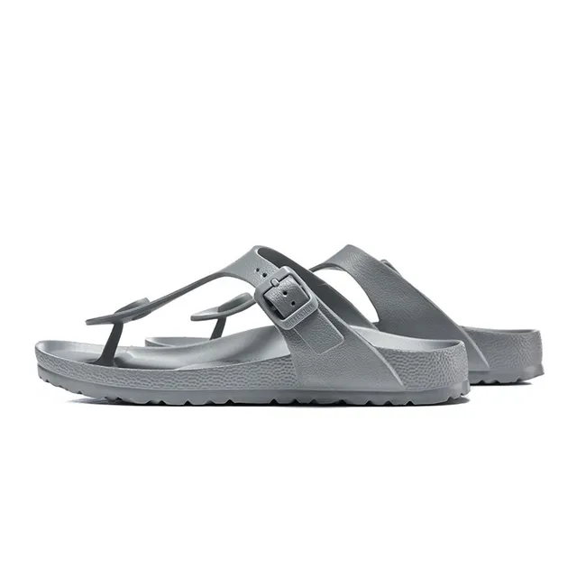 Birkenstock Arizona Sandálias casuais metálicas prateadas cinza 7