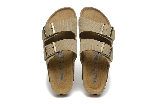 Birkenstock Arizona Olive Beige Corduroy Casual Sandals 2