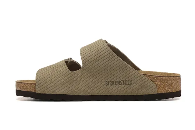 Birkenstock Arizona Olive Beige Corduroy Casual Sandals 5