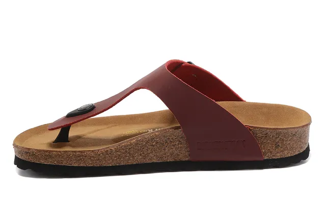 Birkenstock Arizona Sandales casuales en cuir rouge 2